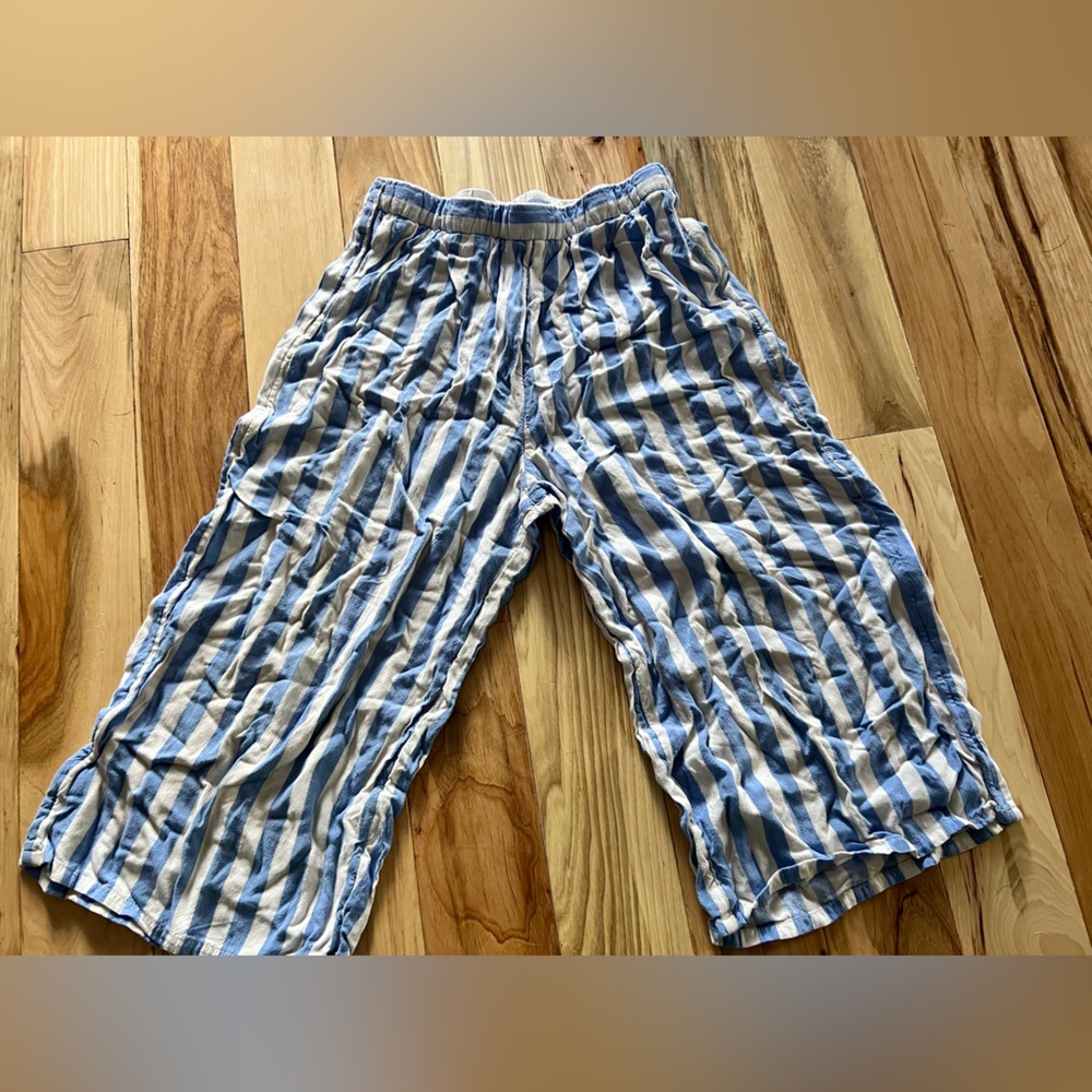 Wonder Nation Blue and White Striped Pants Girl’s M (7-8)